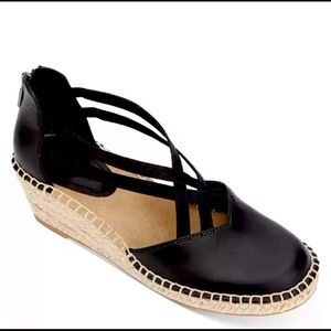 ELASTIC ESPADRILLE WEDGE SANDAL